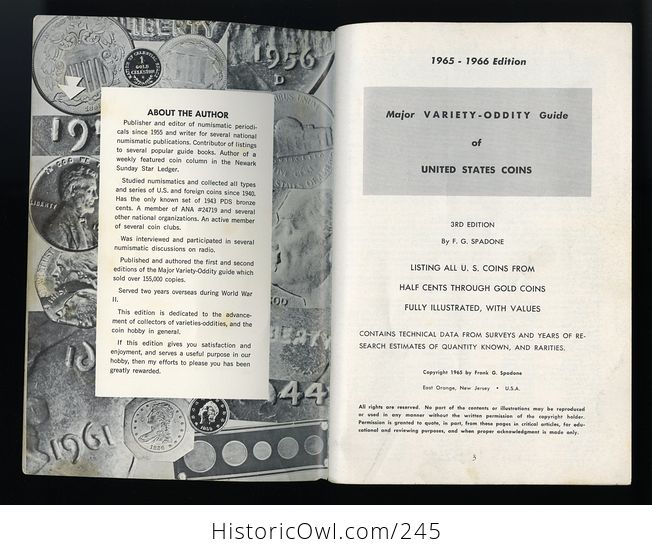 Major Variety and Oddity Guide of United States Coins by Frank G Spadone C1965 - #DaqGvYEzQiM-3