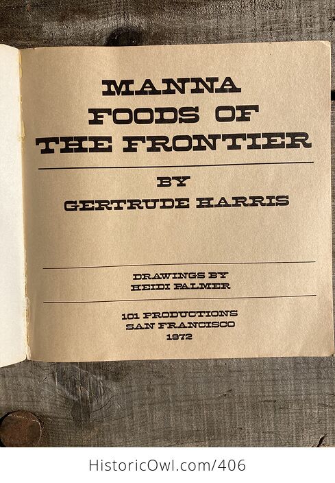 Manna Foods of the Frontier Vintage Cookbook by Gertrude Harris - #kKmzSKG1TCg-2
