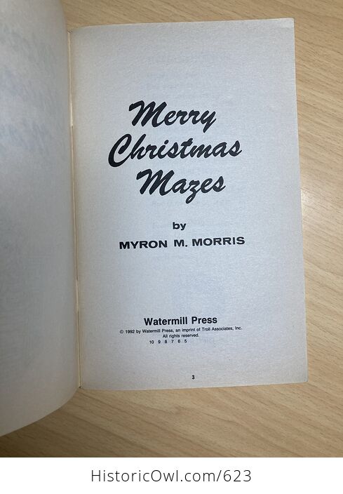 Merry Christmas Mazes Book by Myron M Morris C1992 - #2hMiHMIo5n8-3