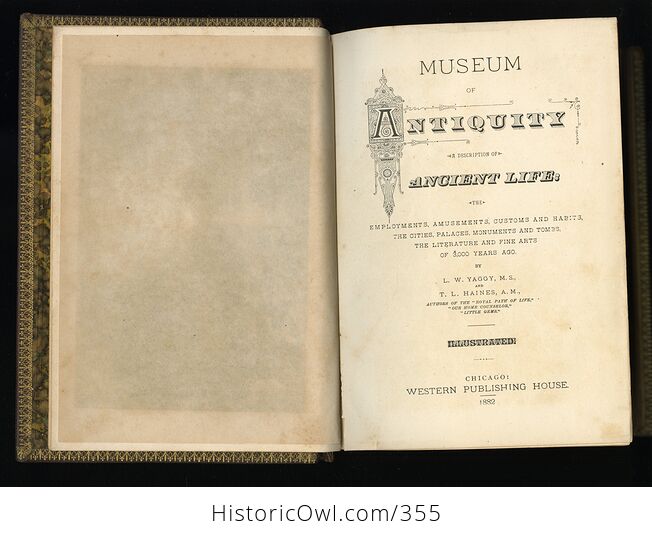 Museum of Antiquity a Description of Ancient Life by Yaggy and Haines 1882 - #F1oliTVyUsA-5