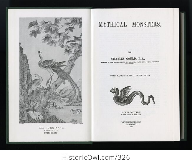 Mythical Monsters Book by Charles Gould C1981 - #EdMKbTAkWCs-3