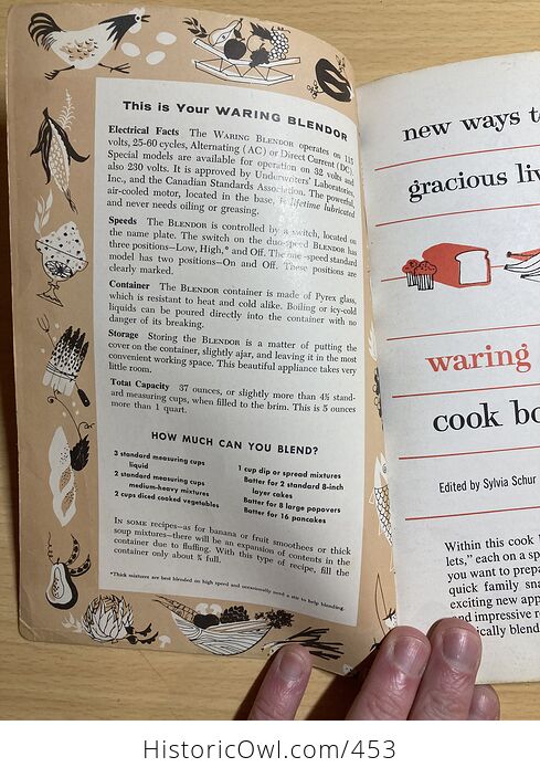 New Ways to Gracious Living Waring Blender Cook Book Paperback Edited by Sylvia Schur C1957 - #ckRxQidsrrY-3