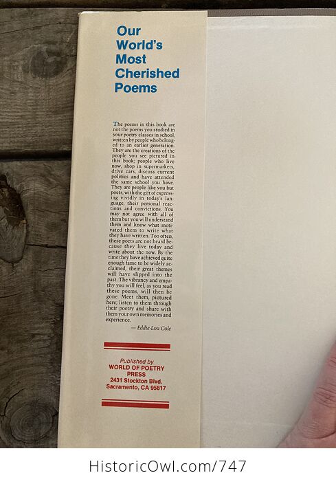 Our Worlds Most Cherished Poems Book Edited by John Campbell C1986 - #UpDpT29r288-2