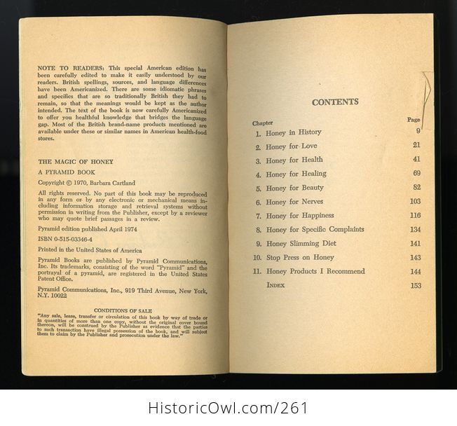 Paperback Book the Magic of Honey by Barbara Cartland C1970 - #OqgHiJRfX6I-3