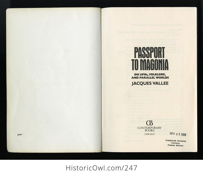 Passport to Magonia on Ufos Folklore and Parallel Worlds Book by Jacques Vallee - #046KQZs4i7U-3