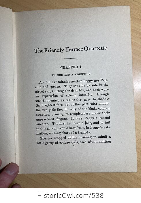 Peggy Raymond at the Poplars or the Friendly Terrace Quartette by Harriet Lummis Smith Antique Book C1920 - #uFSXoxUZDB0-7
