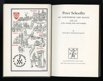 Peter Schoeffer of Gernsheim and Mainz Vintage Book by Hellmut Lehmann Haupt C1950 #y5aoEyRkEyk