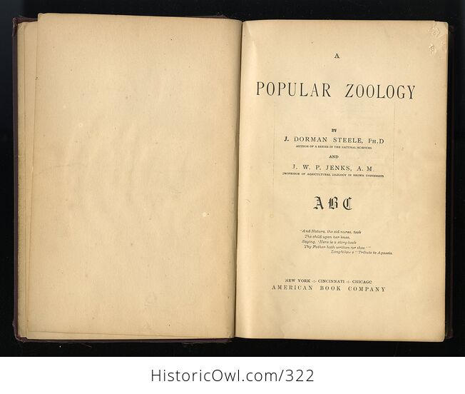 Popular Zoology Antique Illustrated Book by J Dorman Steele and Jwp Jenks C1895 - #n2jmUwQllfQ-3