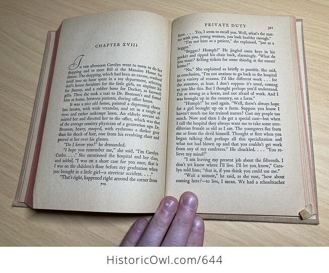 Private Duty Antique Book by Faith Baldwin C1936 - #QwLyfcKogDQ-9