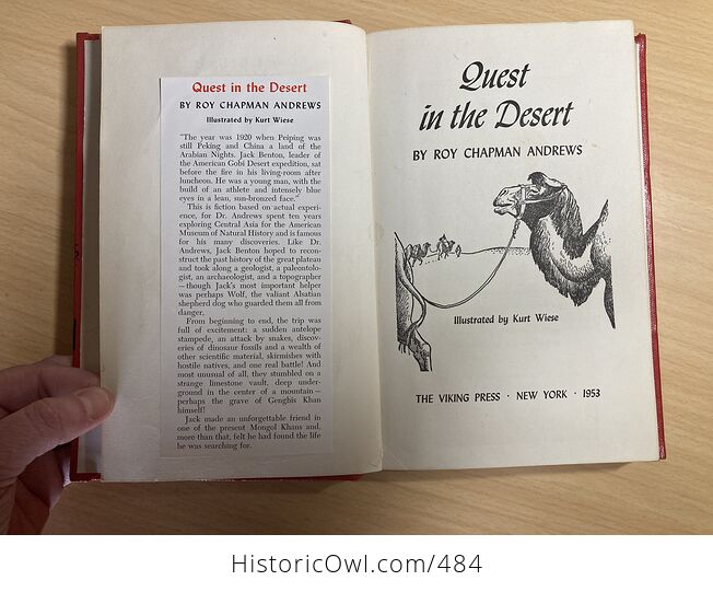 Quest in the Desert Vintage Book by Roy Chapman Andrews C1953 - #x6wUAYuabYU-3