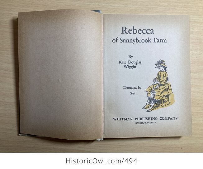 Rebecca of Sunnybrook Farm Vintage Book by Kate Douglas Wiggin Illustrated by Sari Whitman Publishing Company C1960 - #EeDUZkqDDe8-5