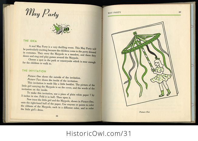 Retro Illustrated Book Ten Delightful Parties for Little Children by Hart Publishing Company C1949 - #cAYYKr7yXIY-6