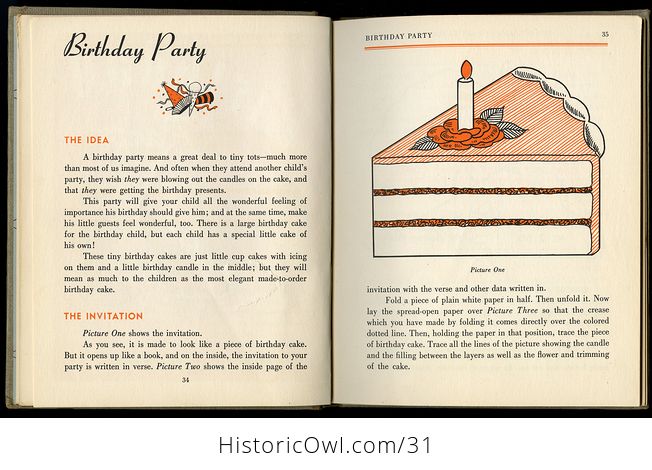 Retro Illustrated Book Ten Delightful Parties for Little Children by Hart Publishing Company C1949 - #cAYYKr7yXIY-7