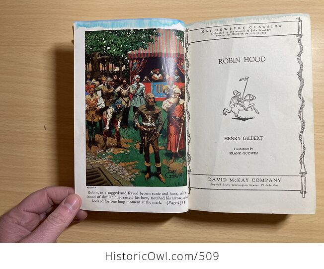 Robin Hood by Henry Gilbert Vintage Book - #rl31Fzb0qg8-4