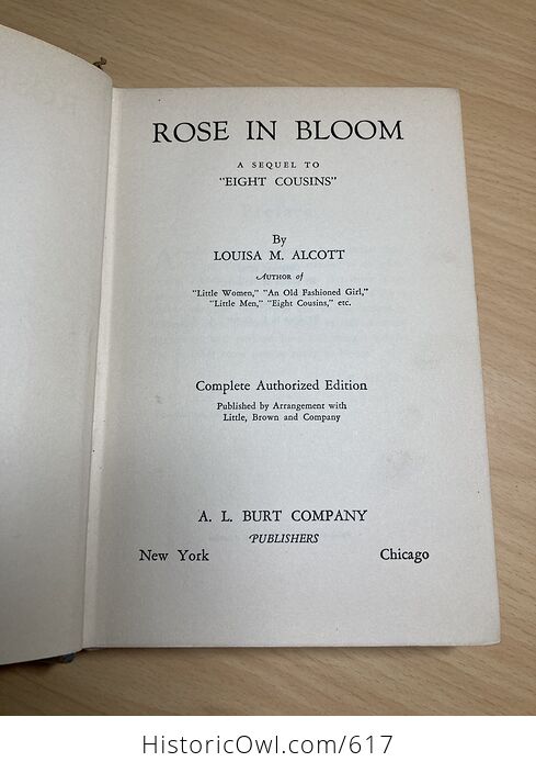 Rose in Bloom a Sequel to Eight Cousins Antique Book by Louisa M Alcott C1918 - #SRCm8UF15HM-3