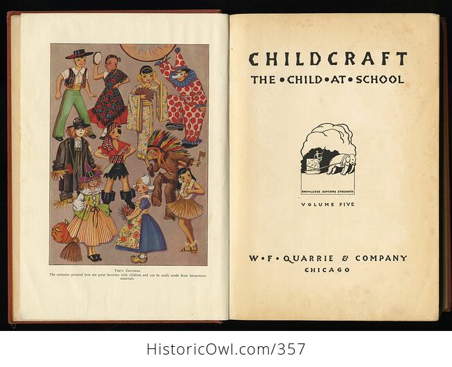Set of Two Childcraft Antique Illustrated Books Vol 4 and 5 Copyright 1937 - #MhAuU8zahak-4