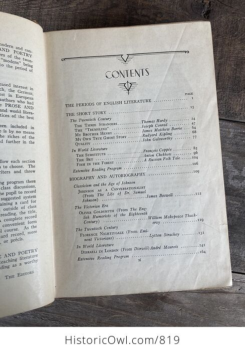 Set Prose and Poetry for Appreciation and of England the New Series the Lw Singer Company C1935 - #CWC1cn61qHg-19