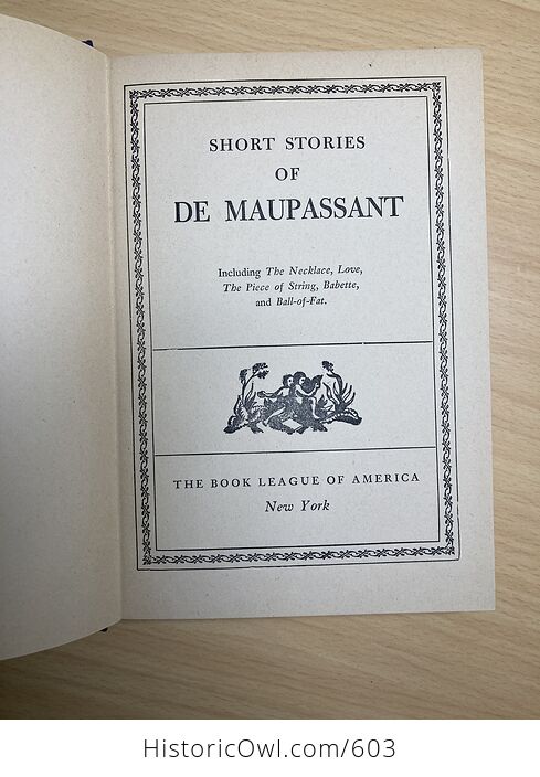 Short Stories of De Maupassant Antique Book - #wjQWOFLeEoY-4