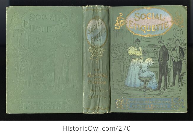 Social Etiquette or Manners and Customs of Polite Society Vintage Illustrated Book by Maud C Cooke C 1896 - #upeJpwRnBMQ-10