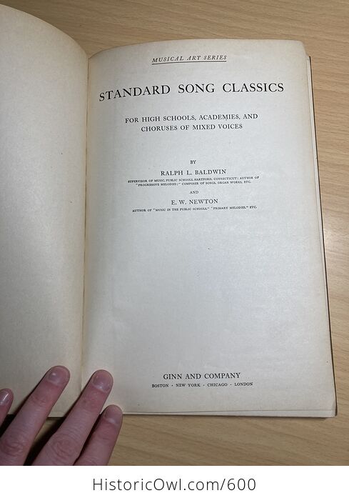Standard Song Classics for High Schools Academies and Choruses of Mixed Voices by Ralph Baldwin and Ew Newton C1913 - #L2fs3cWVaSw-4