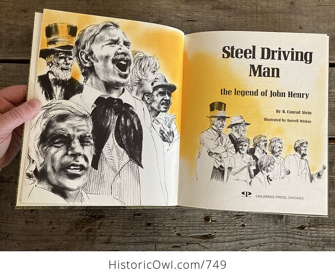 Steel Driving Man the Legend of John Henry by R Conrad Stein C1969 - #YfATibDdqws-4