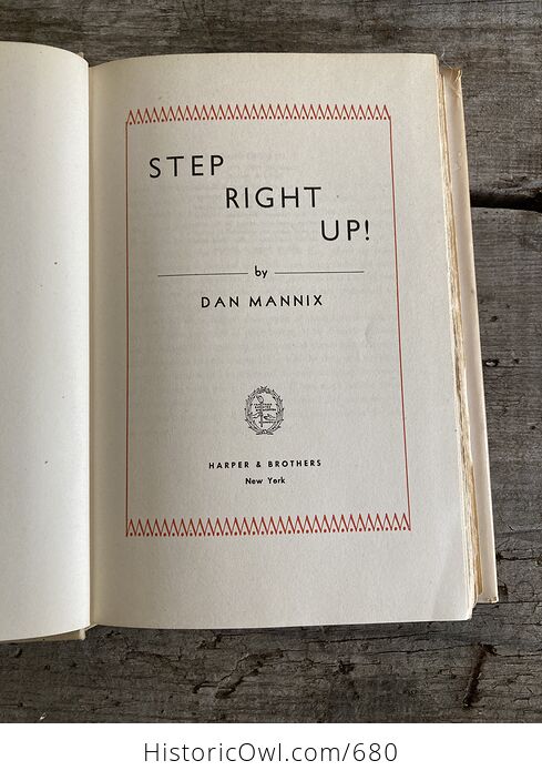 Step Right up Vintage Book a True Story of Carnival Life by Dan Mannix C1951 - #K6rDTs7uudE-8