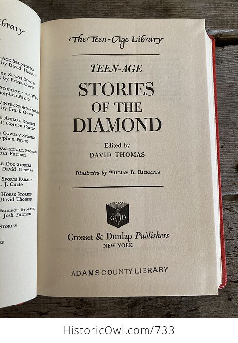Teen Age Stories of the Diamond Book by David Thomas C1950 - #q0eAlfbrUwU-4