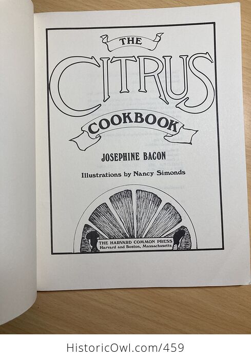 The Citrus Cookbook by Josephine Bacon C1983 - #OjAoULjNAkU-3