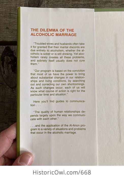 The Dilemma of the Alcoholic Marriage Al Anon Family Groups Book C1992 - #60wH1ZumzuY-3