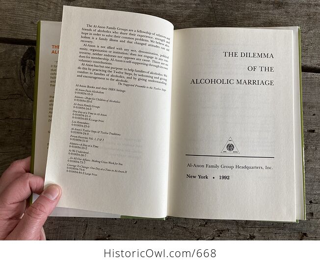 The Dilemma of the Alcoholic Marriage Al Anon Family Groups Book C1992 - #60wH1ZumzuY-5