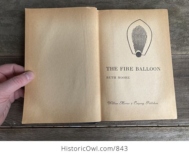 The Fire Balloon Vintage Book by Ruth Moore William Morrow and Company C1948 - #GCFHUwsyBnk-4