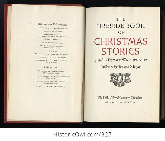 The Fireside Book of Christmas Stories Edited by Edward Wagenknecht Illustrated by Wallace Morgan C1945 - #ADuLm3pABX8-3