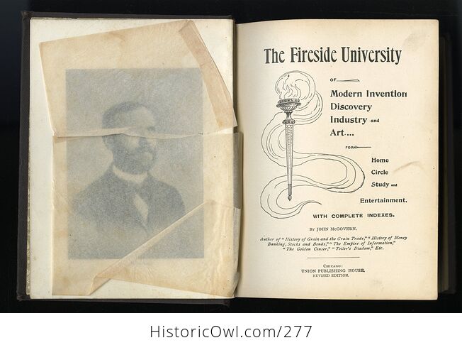 The Fireside University of Modern Invention Discovery Industry and Art for Home Circle Study and Entertainment Antique Illustrated Book by John Mcgovern C1902 - #6fc7DMYMNNw-8
