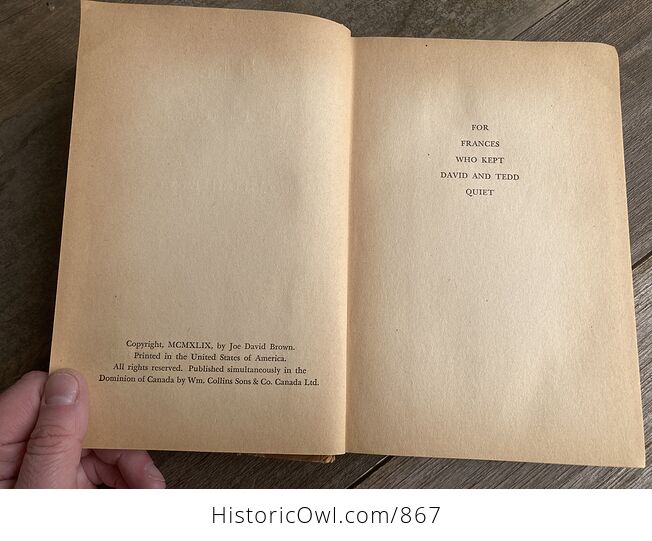 The Freeholder Vintage Book by Joe David Brown C1949 - #E0iX0Fe6Ypk-5