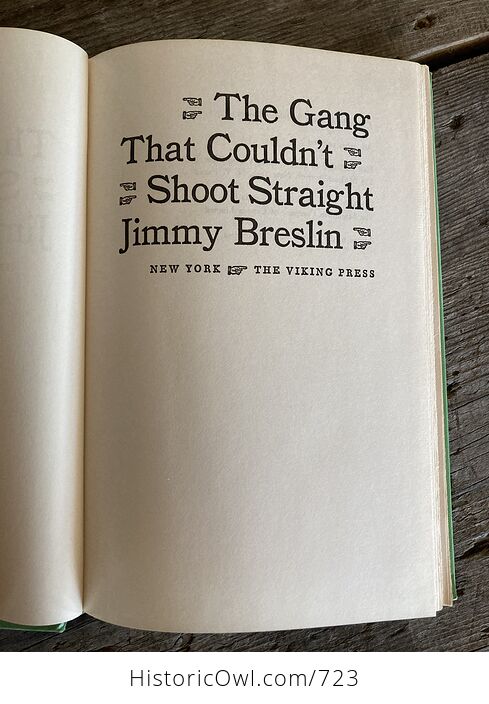 The Gang That Couldnt Shoot Straight Book by Jimmy Breslin C1969 - #CczTXBJBMbs-1
