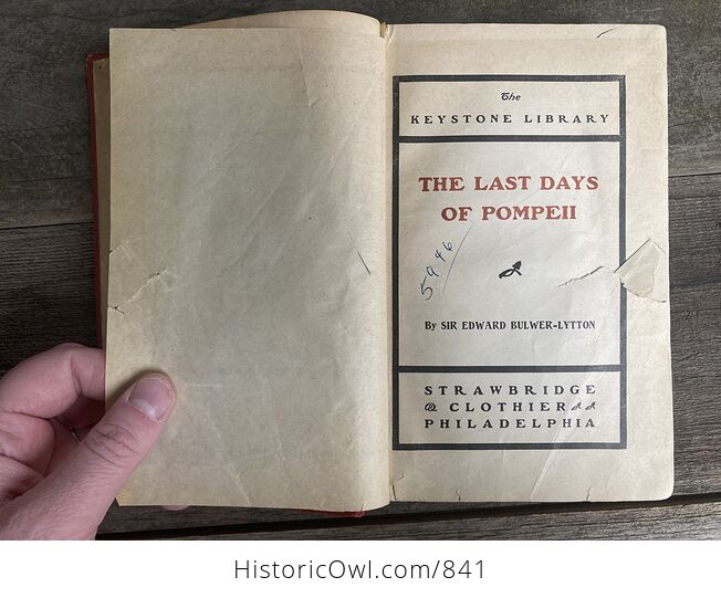 The Last Days of Pompeii Vintage Book by Sir Edwin Bulwer Lytton - #1aURsDbZJuE-7