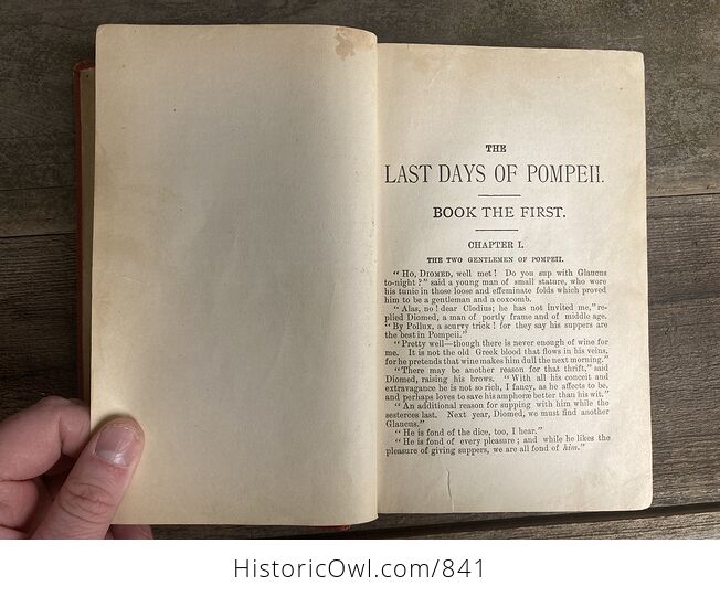 The Last Days of Pompeii Vintage Book by Sir Edwin Bulwer Lytton - #1aURsDbZJuE-14