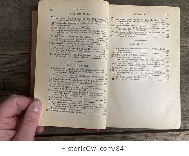 The Last Days of Pompeii Vintage Book by Sir Edwin Bulwer Lytton - #1aURsDbZJuE-13