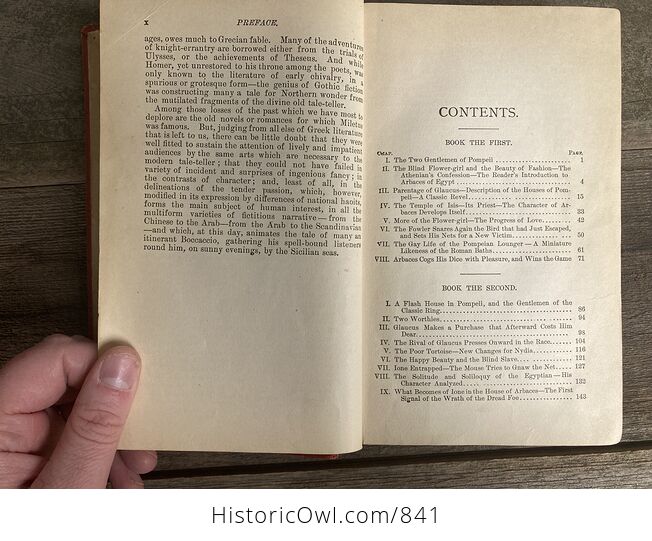 The Last Days of Pompeii Vintage Book by Sir Edwin Bulwer Lytton - #1aURsDbZJuE-12