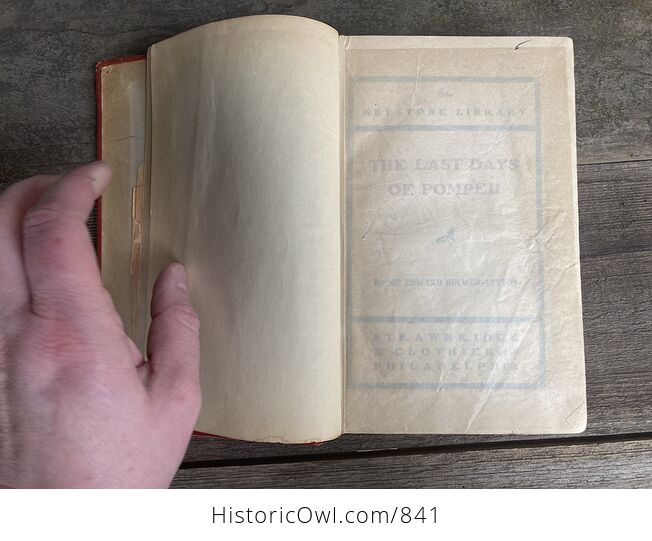 The Last Days of Pompeii Vintage Book by Sir Edwin Bulwer Lytton - #1aURsDbZJuE-6