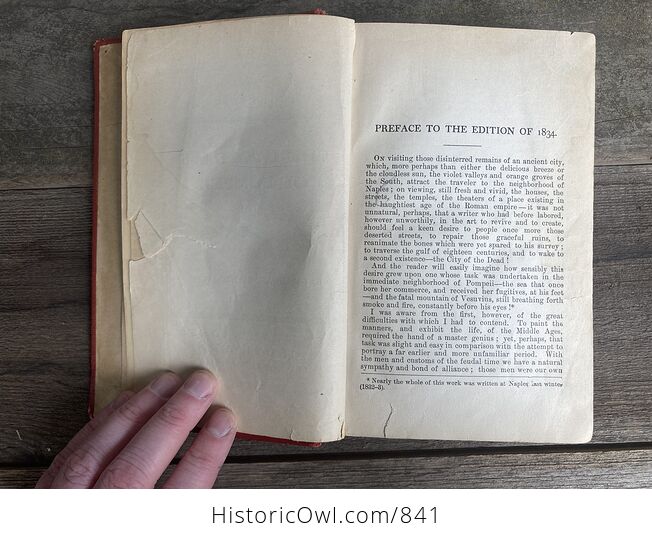 The Last Days of Pompeii Vintage Book by Sir Edwin Bulwer Lytton - #1aURsDbZJuE-8