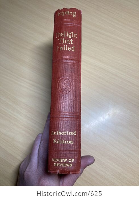 The Light That Failed Antique Book by Rudyard Kipling Swastica Embossed C1912 - #GVRAWZ9Y13k-1