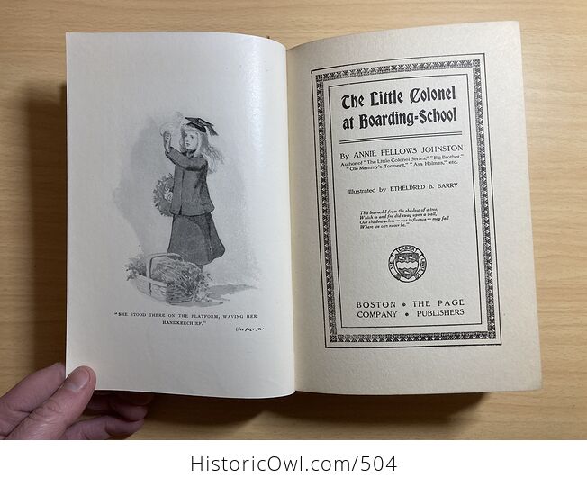 The Little Colonel at Art Boarding School Antique Book by Annie Fellows Johnston C1927 - #VSBEQ4j3Sgs-5