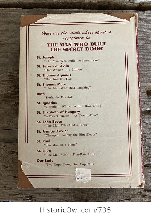 The Man Who Built the Secret Door Book by Sister Mary Charitas C1945 - #8RTI1zbfaL0-3