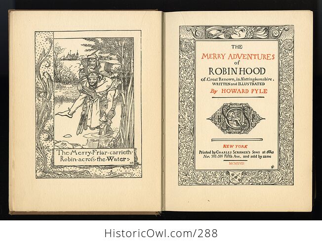 The Merry Adventures of Robin Hood Antique Illustrated Book 1911 Edition Howard Pyle Originally Published 1883 - #9zjOirp1MLM-4