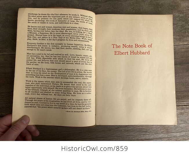 The Note Book of Elbert Hubbard Antique Book by - #hAFRx3HKDRg-8