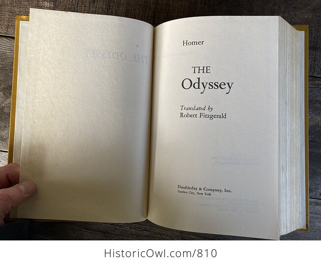 The Odyssey and the Iliad Set Books by Homer Doubleday Green and Yellow Cover Translated by Robert Fitzgerald - #Kgx1Z3sYac8-18