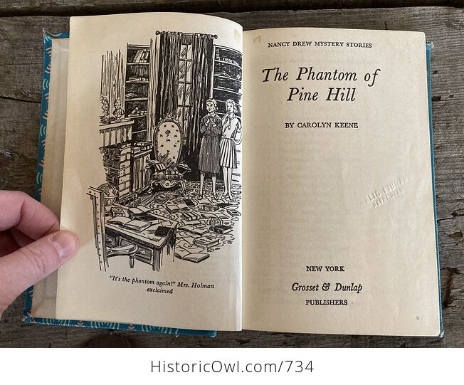 The Phantom of Pine Hill Nancy Drew Mystery Stories Book by Carolyn Keene C1965 - #y9fy2RpC8GU-5