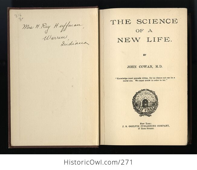 The Science of a New Life Antique Illustrated Book by John Cowan Md C1918 - #9tyZmYjksio-11