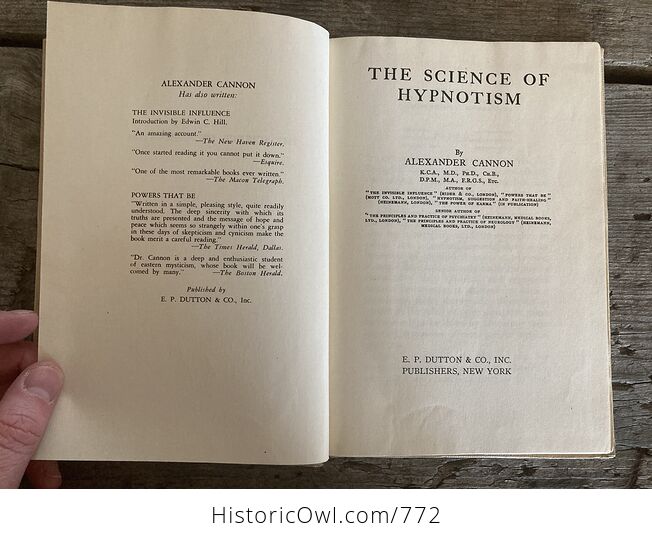 The Science of Hypnotism Book by Alexander Cannon C1946 - #wm7kcpBGeec-2